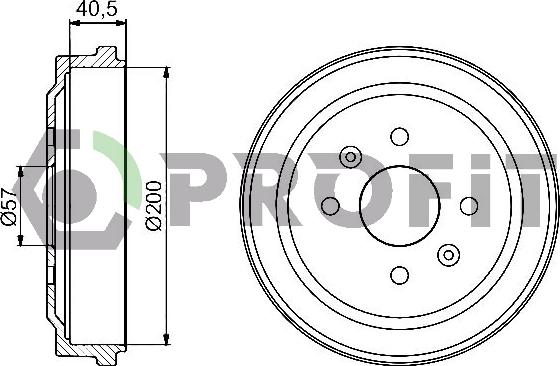 Profit 5020-0005 - Тормозной барабан autospares.lv