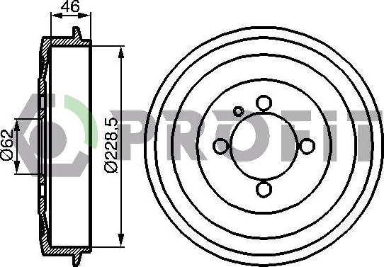 Profit 5020-0003 - Тормозной барабан autospares.lv