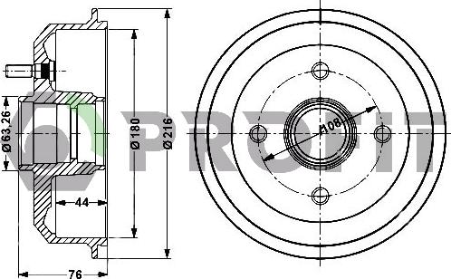 Profit 5020-0024 - Тормозной барабан autospares.lv