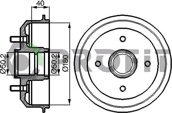 Profit 5020-0022 - Тормозной барабан autospares.lv