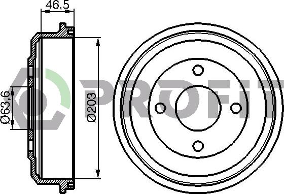 Profit 5020-0027 - Тормозной барабан autospares.lv