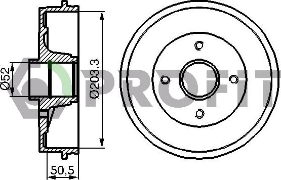 Profit 5020-0076 - Тормозной барабан autospares.lv