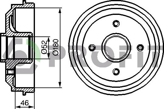 Profit 5020-0071 - Тормозной барабан autospares.lv