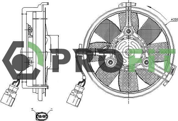 Profit 1850-0004 - Вентилятор, охлаждение двигателя autospares.lv