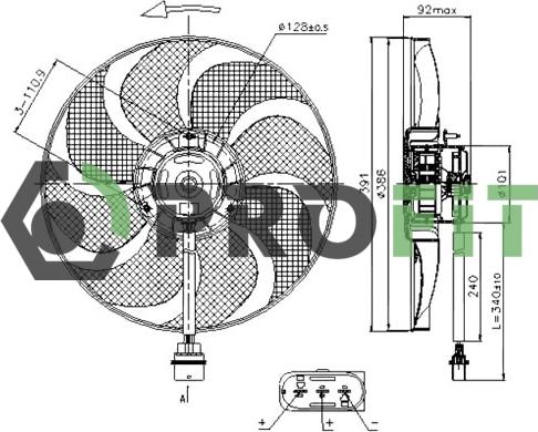 Profit 1850-0019 - Вентилятор, охлаждение двигателя autospares.lv