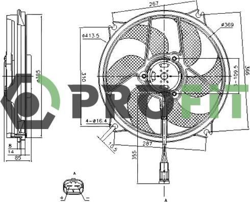 Profit 1850-0016 - Вентилятор, охлаждение двигателя autospares.lv