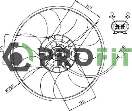 Profit 1850-0018 - Вентилятор, охлаждение двигателя autospares.lv