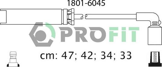 Profit 1801-6045 - Комплект проводов зажигания autospares.lv