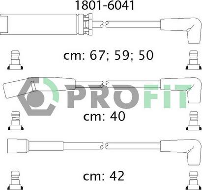 Profit 1801-6041 - Комплект проводов зажигания autospares.lv