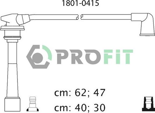 Profit 1801-0415 - Комплект проводов зажигания autospares.lv
