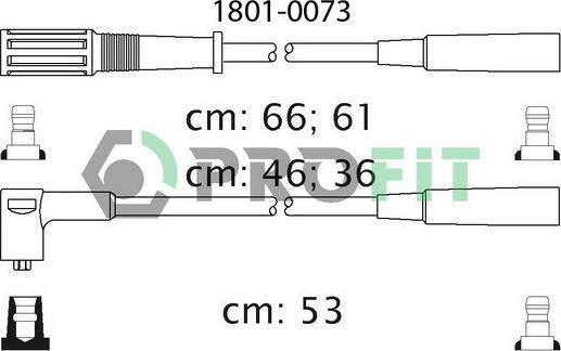 Profit 1801-0073 - Комплект проводов зажигания autospares.lv