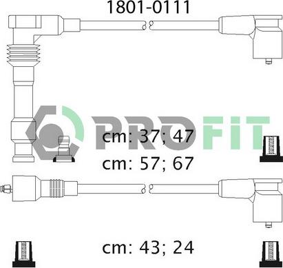 Profit 1801-0111 - Комплект проводов зажигания autospares.lv