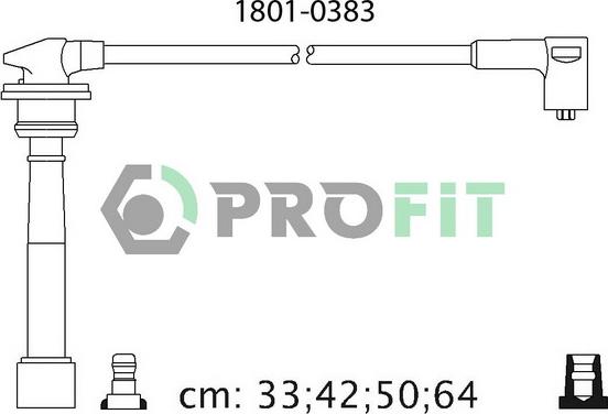 Profit 1801-0383 - Комплект проводов зажигания autospares.lv