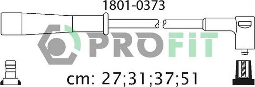 Profit 1801-0373 - Комплект проводов зажигания autospares.lv