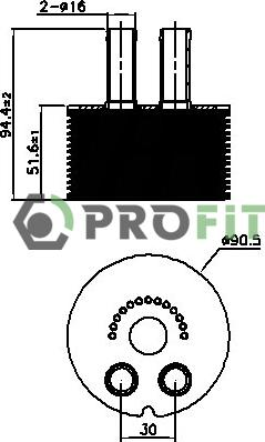 Profit 1745-0047 - Масляный радиатор, двигательное масло autospares.lv