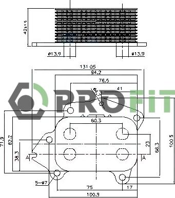 Profit 1745-0031 - Масляный радиатор, двигательное масло autospares.lv