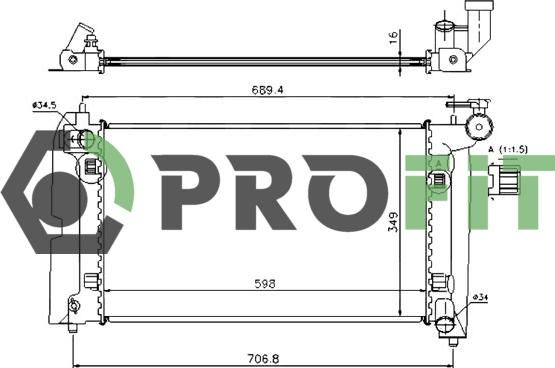 Profit 1740-0400 - Радиатор, охлаждение двигателя autospares.lv