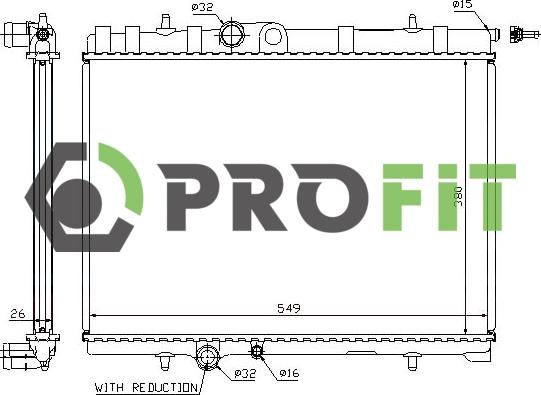 Profit 1740-0090 - Радиатор, охлаждение двигателя autospares.lv