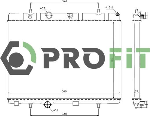 Profit 1740-0084 - Радиатор, охлаждение двигателя autospares.lv