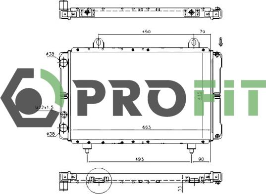 Profit 1740-0083 - Радиатор, охлаждение двигателя autospares.lv