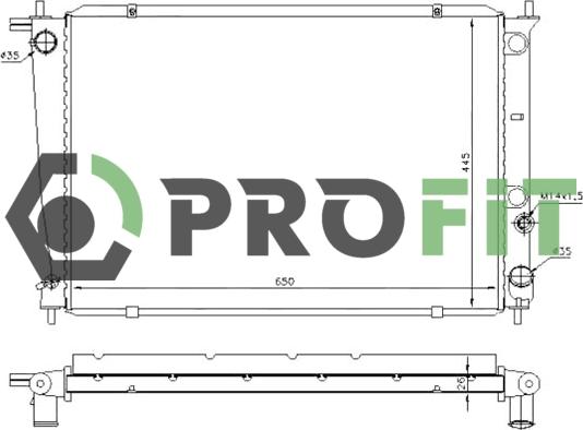 Profit 1740-0146 - Радиатор, охлаждение двигателя autospares.lv