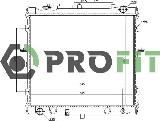 Profit 1740-0150 - Радиатор, охлаждение двигателя autospares.lv