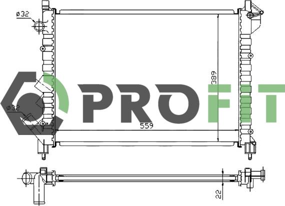 Profit 1740-0179 - Радиатор, охлаждение двигателя autospares.lv