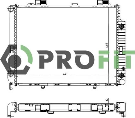 Profit 1740-0304 - Радиатор, охлаждение двигателя autospares.lv