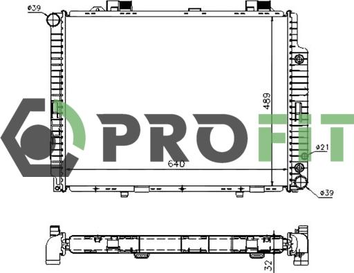 Profit 1740-0305 - Радиатор, охлаждение двигателя autospares.lv