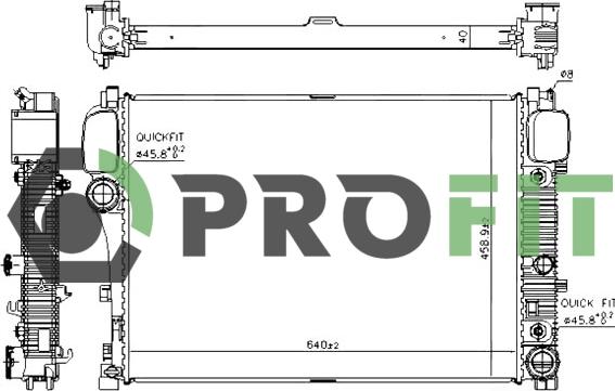 Profit 1740-0308 - Радиатор, охлаждение двигателя autospares.lv