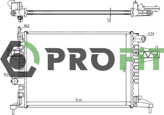 Profit 1740-0377 - Радиатор, охлаждение двигателя autospares.lv