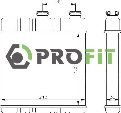 Profit 1760-0382 - Теплообменник, отопление салона autospares.lv