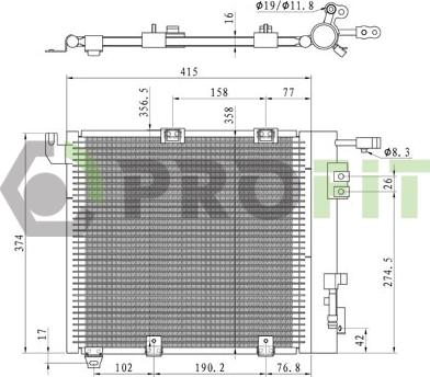 Profit 1770-0372 - Конденсатор кондиционера autospares.lv