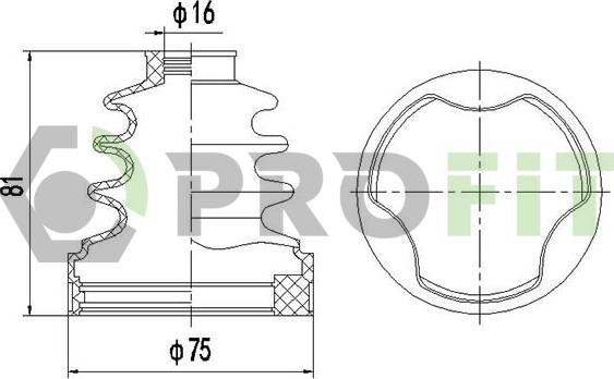 Profit 2810-0031 XLB - Пыльник, приводной вал autospares.lv