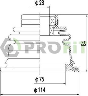 Profit 2810-0029 XLB - Пыльник, приводной вал autospares.lv