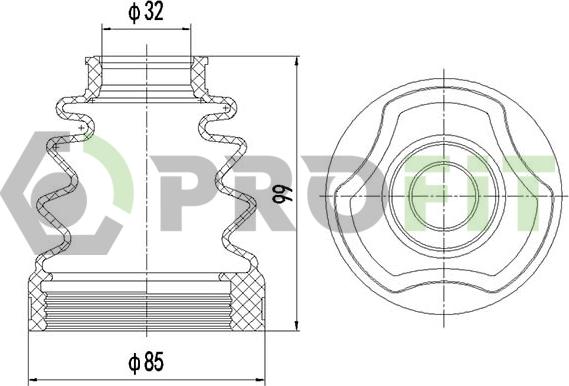 Profit 2810-0020 XLB - Пыльник, приводной вал autospares.lv