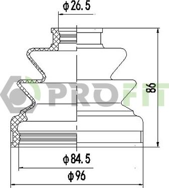 Profit 2810-0028 XLB - Пыльник, приводной вал autospares.lv