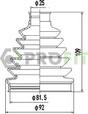 Profit 2710-0046 XLB - Пыльник, приводной вал autospares.lv