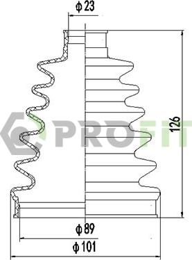 Profit 2710-0054 XLB - Пыльник, приводной вал autospares.lv