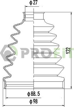 Profit 2710-0056 XLB - Пыльник, приводной вал autospares.lv