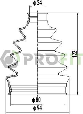 Profit 2710-0053 XLB - Пыльник, приводной вал autospares.lv