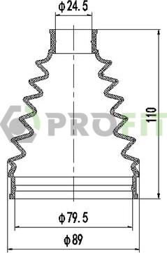 Profit 2710-0052 XLB - Пыльник, приводной вал autospares.lv