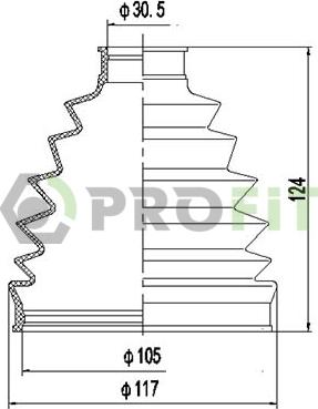 Profit 2710-0057 XLB - Пыльник, приводной вал autospares.lv