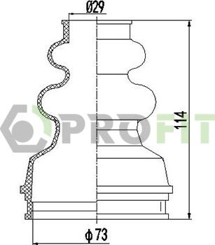 Profit 2710-0008 XLB - Пыльник, приводной вал autospares.lv