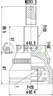 Profit 2710-3019 - Шарнирный комплект, ШРУС, приводной вал autospares.lv