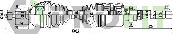 Profit 2730-0965 - Приводной вал autospares.lv