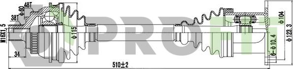 Profit 2730-0547 - Приводной вал autospares.lv