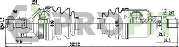 Profit 2730-0519 - Приводной вал autospares.lv