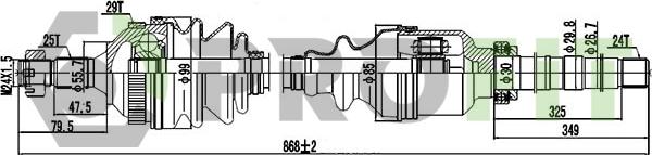 Profit 2730-0523 - Приводной вал autospares.lv