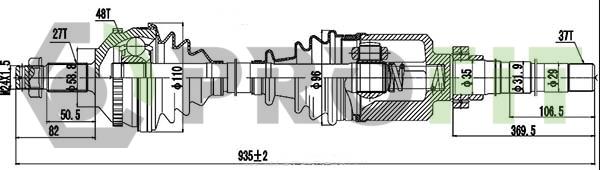 Profit 2730-0145 - Приводной вал autospares.lv